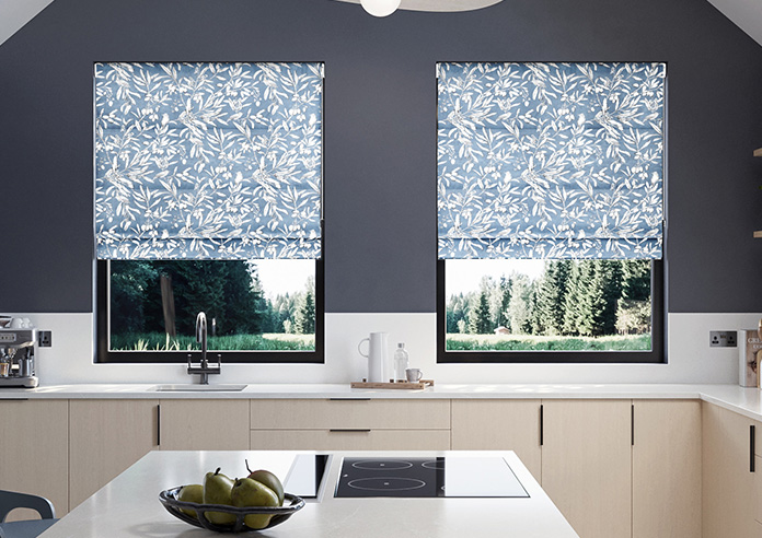 Aviary Velvet, Denim - Twist&Fit Roman Blind - Image 3